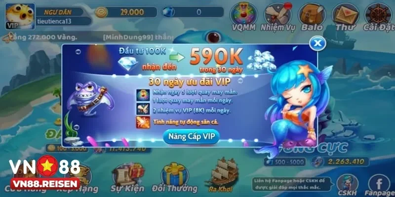 Chiến Thuật Bắn Cá Tiểu Tiên Cá Giúp Săn Thưởng Dễ Dàng 1 ban ca tieu tien ca